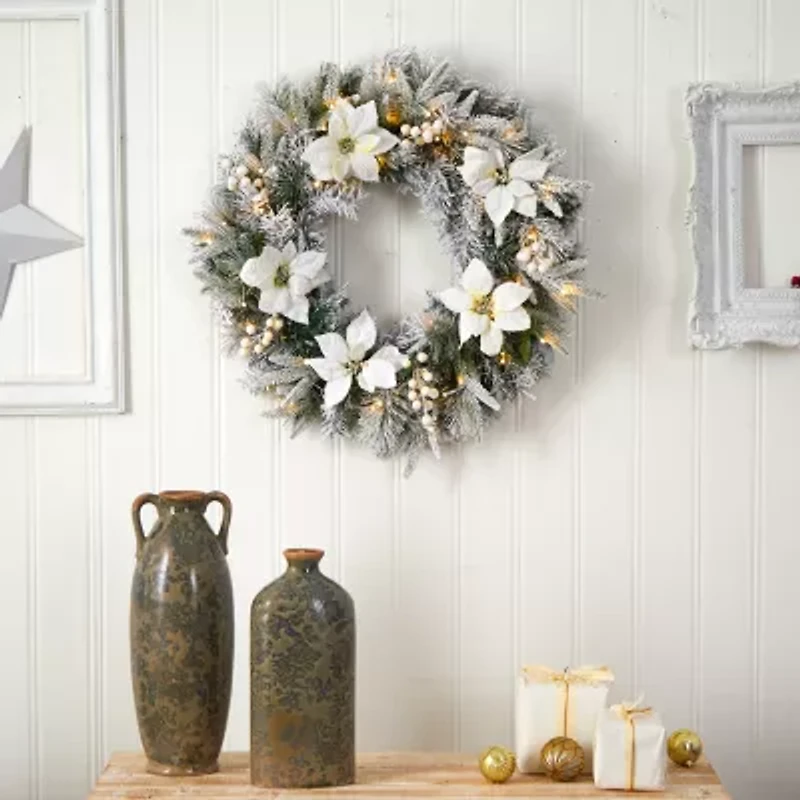 Nearly Natural Pre-Lit Wreath
