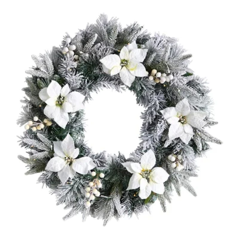 Nearly Natural Pre-Lit Wreath