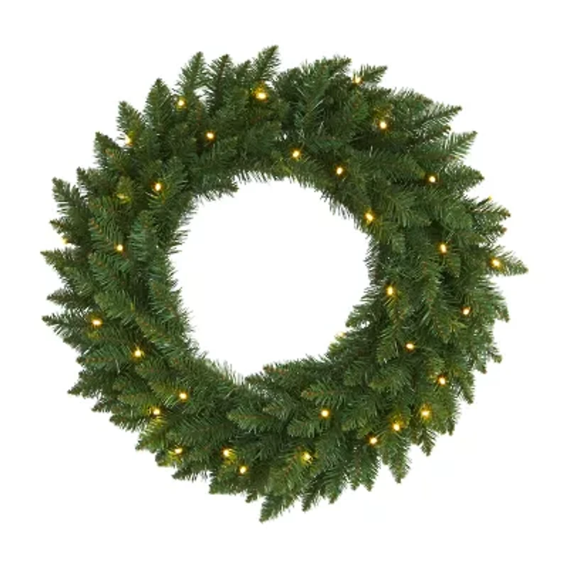 Nearly Natural Pre-Lit Wreath