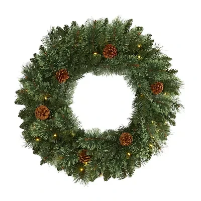 Nearly Natural Pre-Lit Wreath
