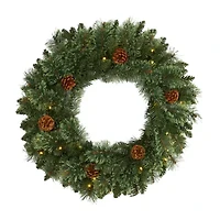 Nearly Natural Pre-Lit Wreath