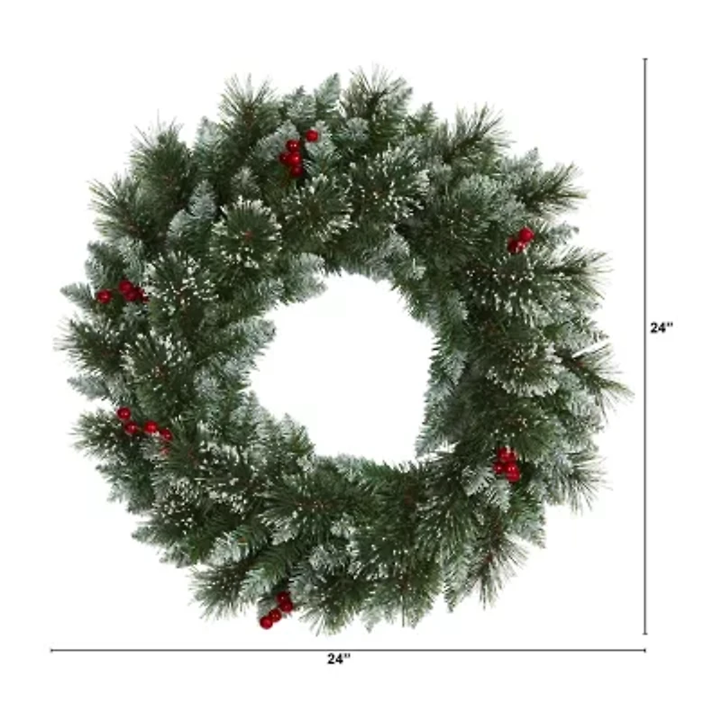 Nearly Natural Pre-Lit Wreath