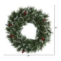 Nearly Natural Pre-Lit Wreath
