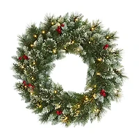 Nearly Natural Pre-Lit Wreath