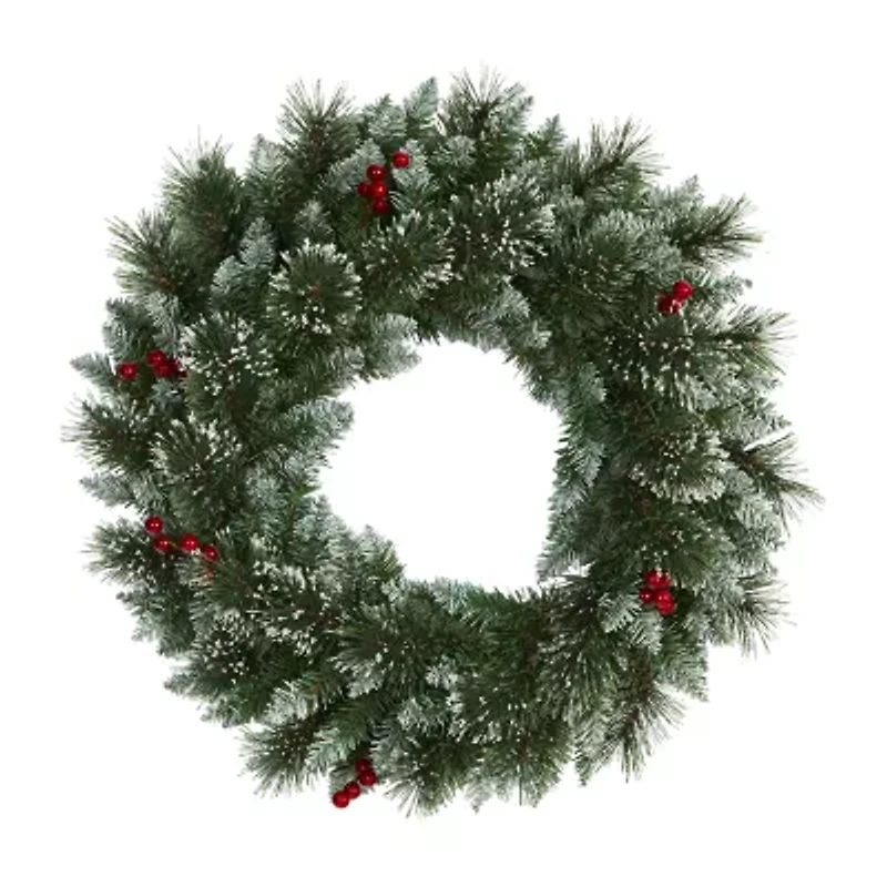 Nearly Natural Pre-Lit Wreath