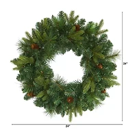 Nearly Natural Pre-Lit Wreath
