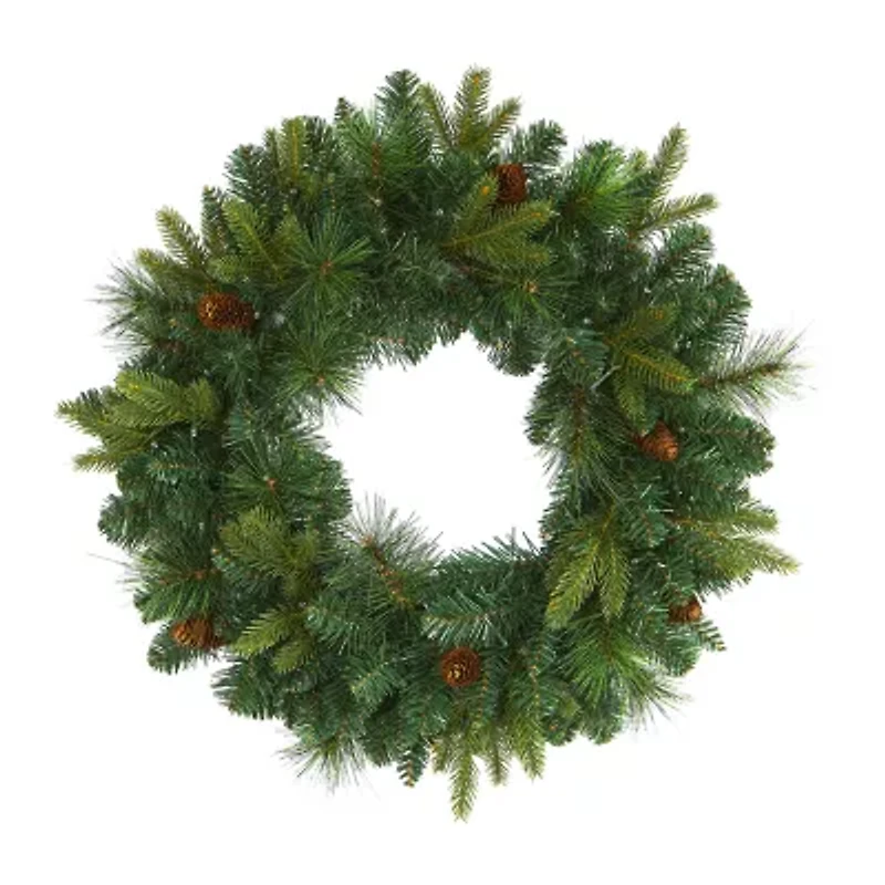Nearly Natural Pre-Lit Wreath