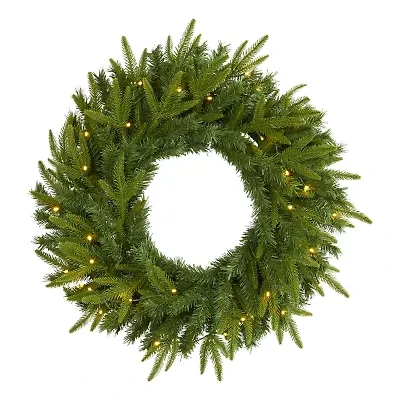 Nearly Natural Pre-Lit Wreath