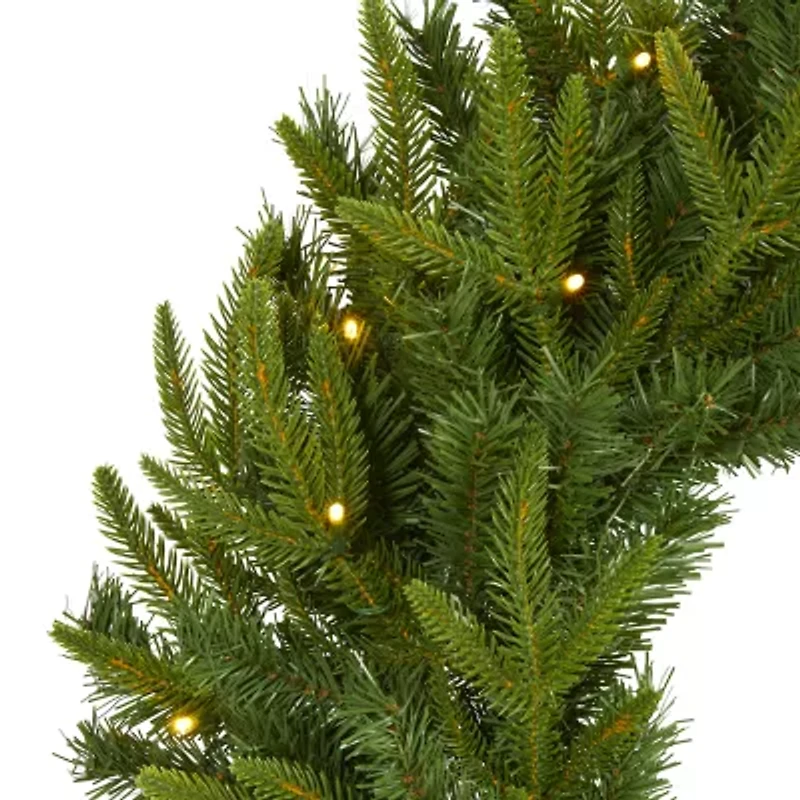 Nearly Natural Pre-Lit Wreath