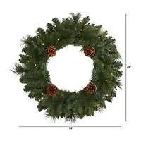 Nearly Natural Pre-Lit Wreath