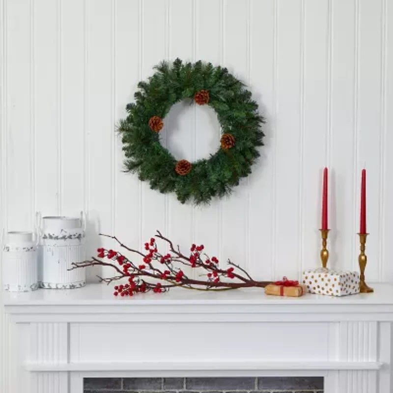 Nearly Natural Pre-Lit Wreath