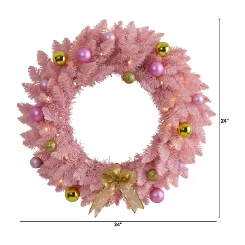 Nearly Natural Pre-Lit Wreath