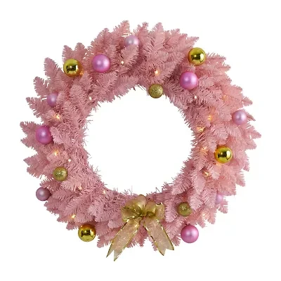 Nearly Natural Pre-Lit Wreath