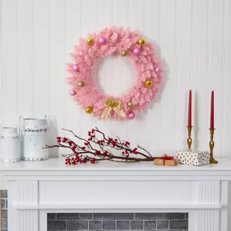 Nearly Natural Pre-Lit Wreath