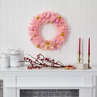 Nearly Natural Pre-Lit Wreath