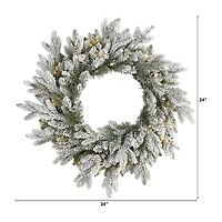 Nearly Natural Pre-Lit Wreath