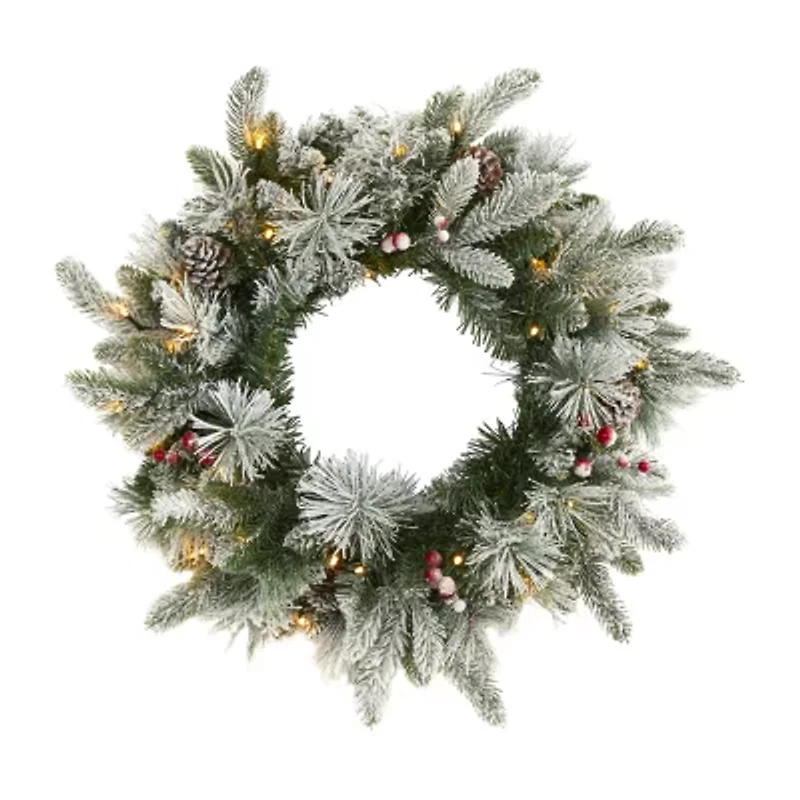 Nearly Natural Pre-Lit Wreath