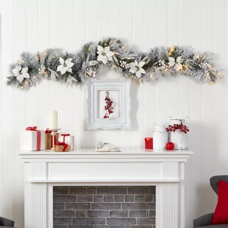 Nearly Natural Pre-Lit Indoor Garland
