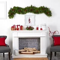 Nearly Natural Pre-Lit Indoor Garland