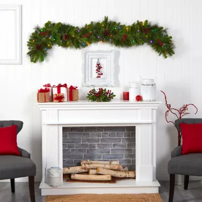 Nearly Natural Pre-Lit Indoor Garland