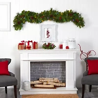 Nearly Natural Pre-Lit Indoor Garland