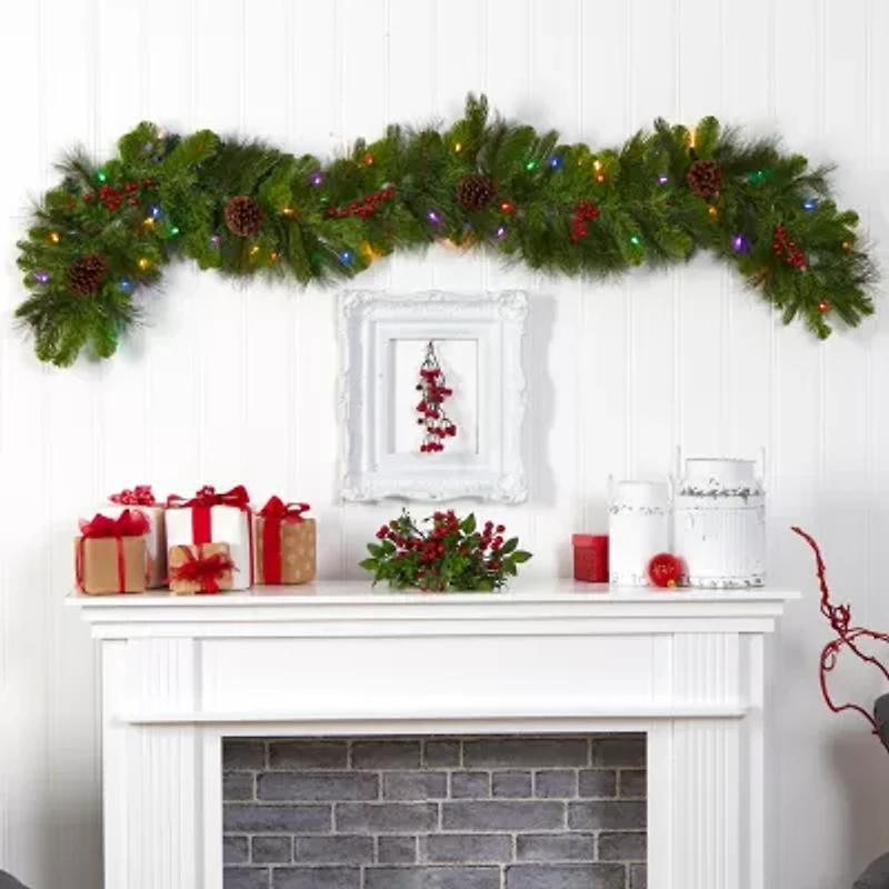 Nearly Natural Pre-Lit Indoor Garland