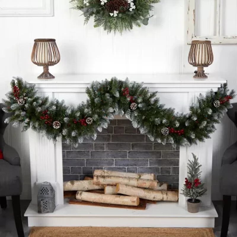 Nearly Natural Pre-Lit Indoor Garland