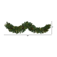 Nearly Natural Pre-Lit Christmas Indoor Garland