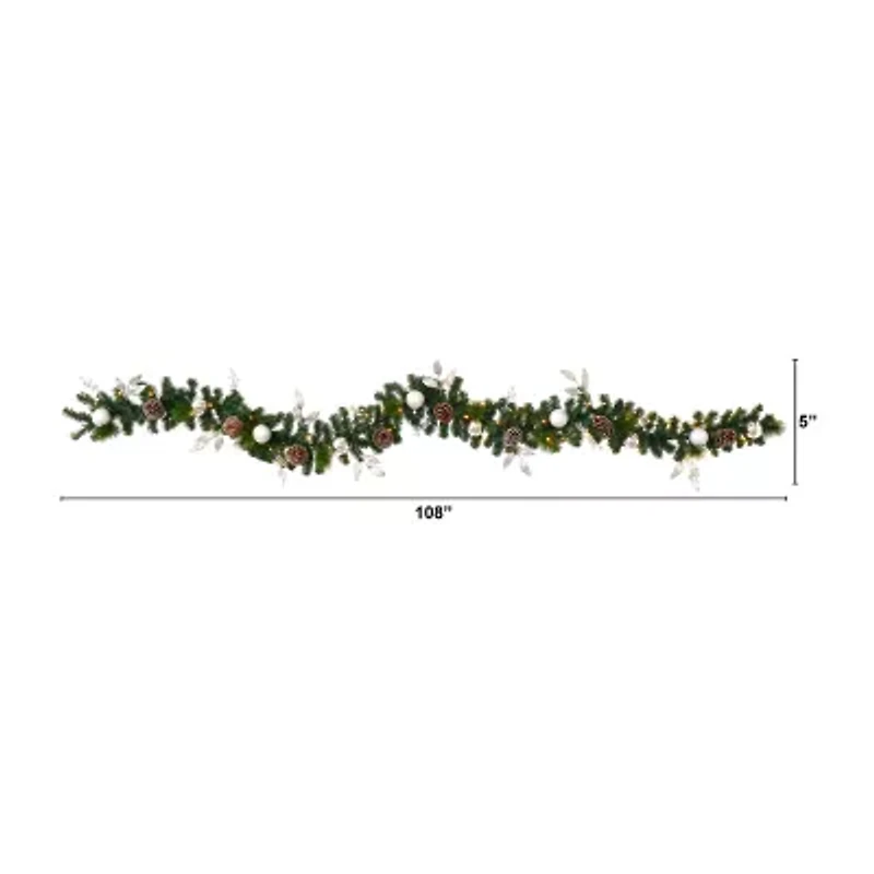 Nearly Natural Pre-Lit Indoor Garland
