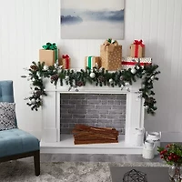 Nearly Natural Pre-Lit Indoor Garland