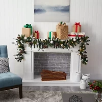 Nearly Natural Pre-Lit Indoor Garland