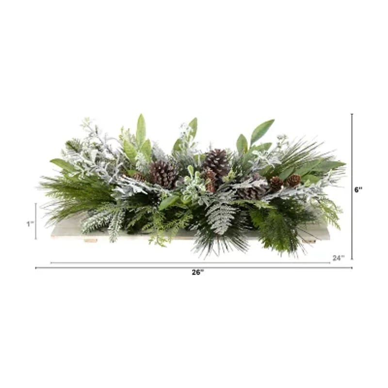 Nearly Natural Evergreen Pinecone Tabletop Decor