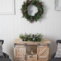 Nearly Natural Evergreen Pinecone Tabletop Decor