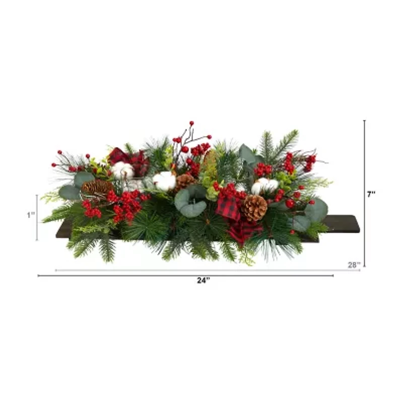 Nearly Natural Christmas Tabletop Decor