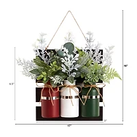 Nearly Natural Pine Mason Jar Tabletop Decor