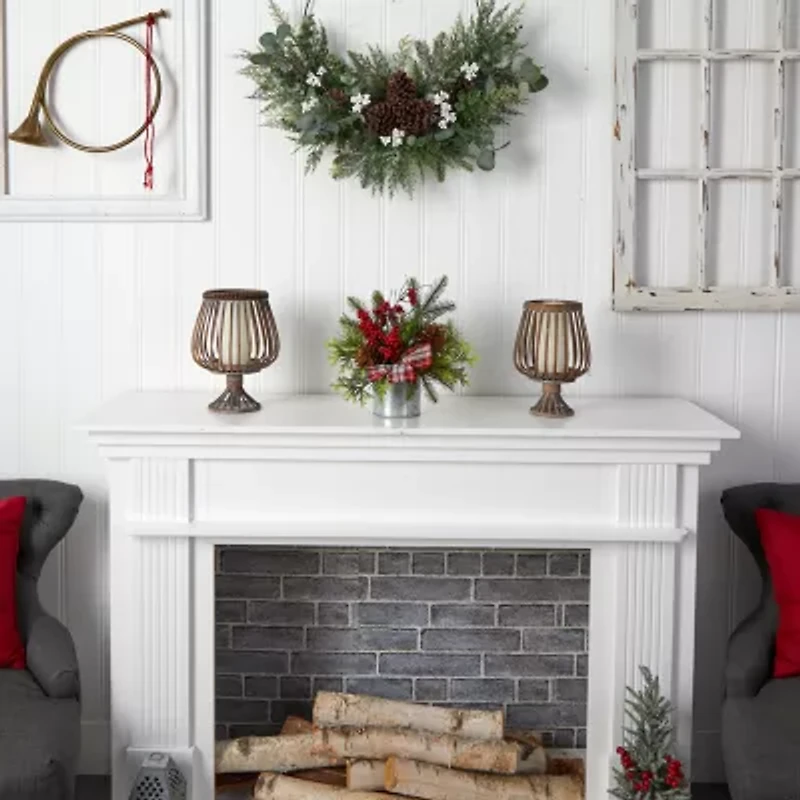 Nearly Natural Christmas Tabletop Decor