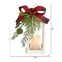 Nearly Natural Berry Pine Lighted Christmas Tabletop Decor