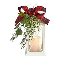 Nearly Natural Berry Pine Lighted Christmas Tabletop Decor