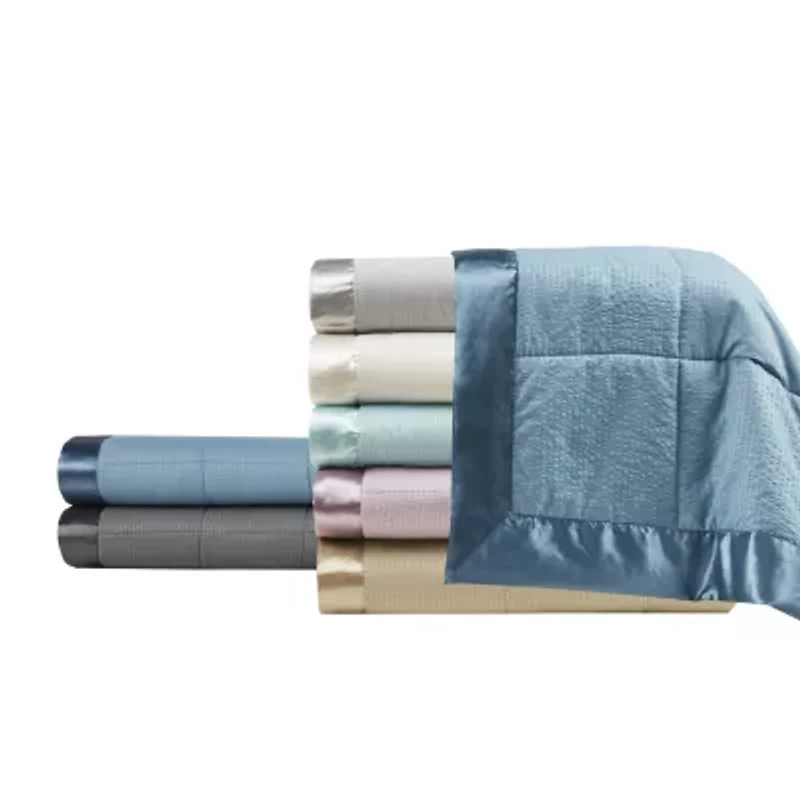 Madison Park Parkman Oversized Down Alternative Blanket with Satin Trim