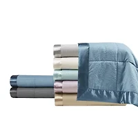Madison Park Parkman Oversized Down Alternative Blanket with Satin Trim