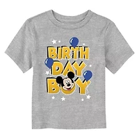 Disney Collection Toddler Boys Crew Neck Short Sleeve Regular Fit Mickey Mouse Graphic T-Shirt
