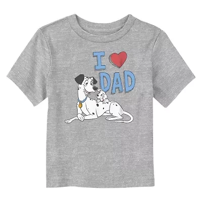 Disney Collection Toddler Unisex Crew Neck Short Sleeve Regular Fit 101 Dalmatians Graphic T-Shirt