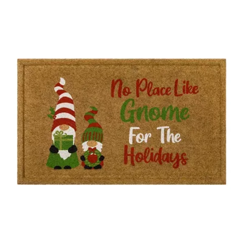 Mohawk Home No Place Like Gnome Faux Coir Outdoor Rectangular Doormat