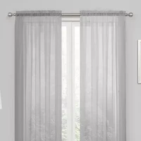 Regal Home Solid Voile Rod Pocket Sheer Single Curtain Panel