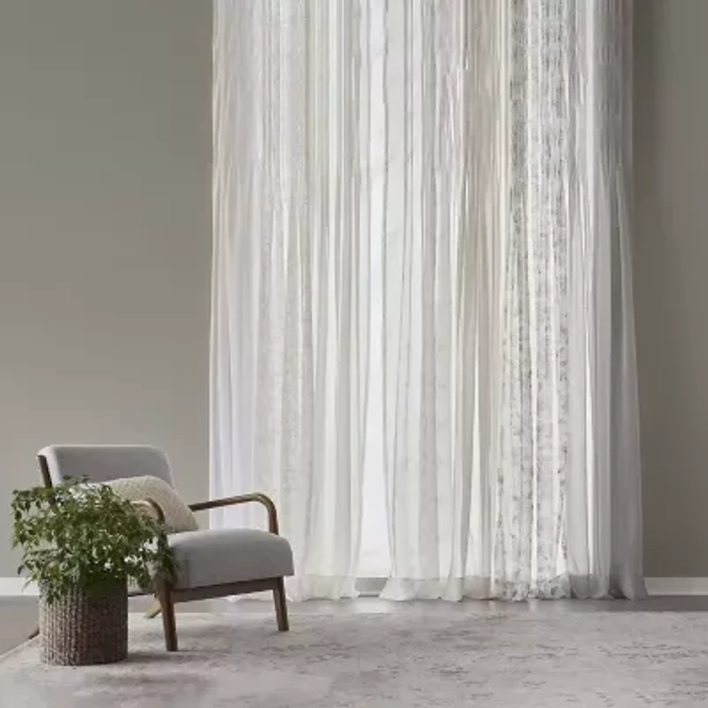 Regal Home Solid Voile Rod Pocket Sheer Single Curtain Panel