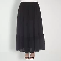 White Mark Womens Plus Maxi Skirt