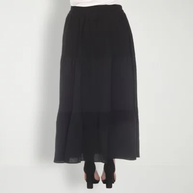 White Mark Womens Plus Maxi Skirt