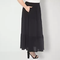 White Mark Womens Plus Maxi Skirt