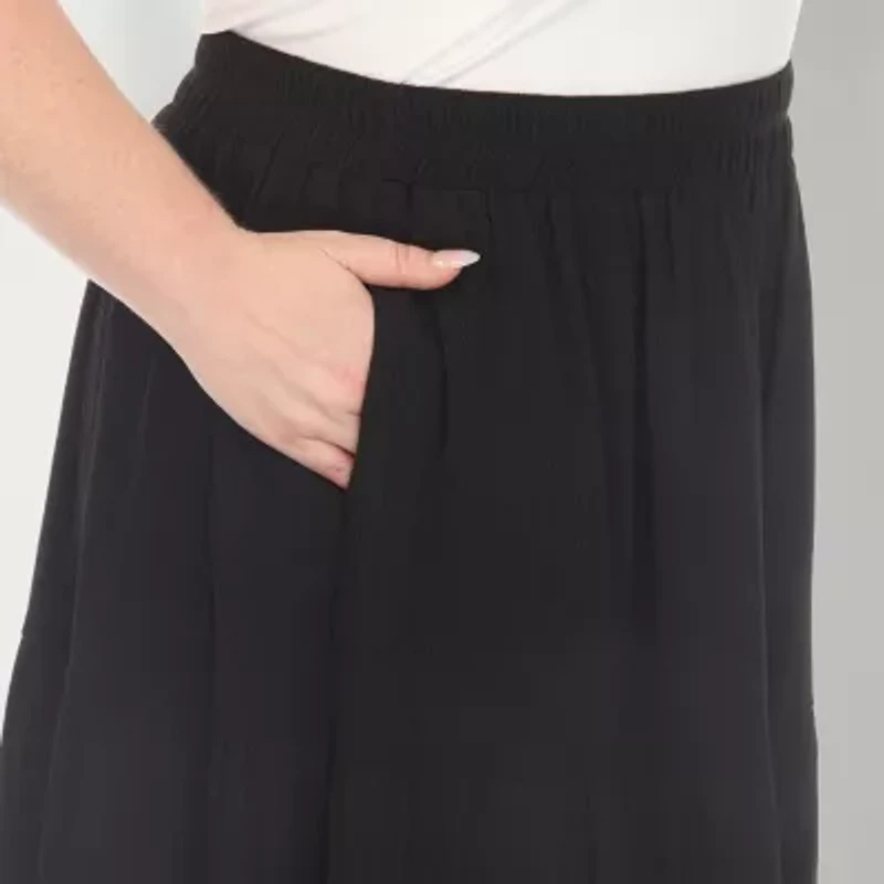 White Mark Womens Plus Maxi Skirt