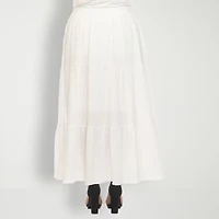 White Mark Womens Plus Maxi Skirt